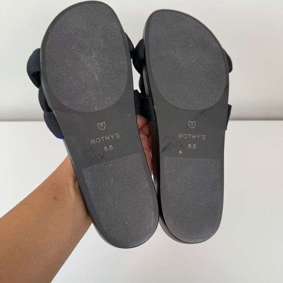 Rothy’s Black Bubble Slides Sandals Women's size 6.5 - Picture 9 of 9
